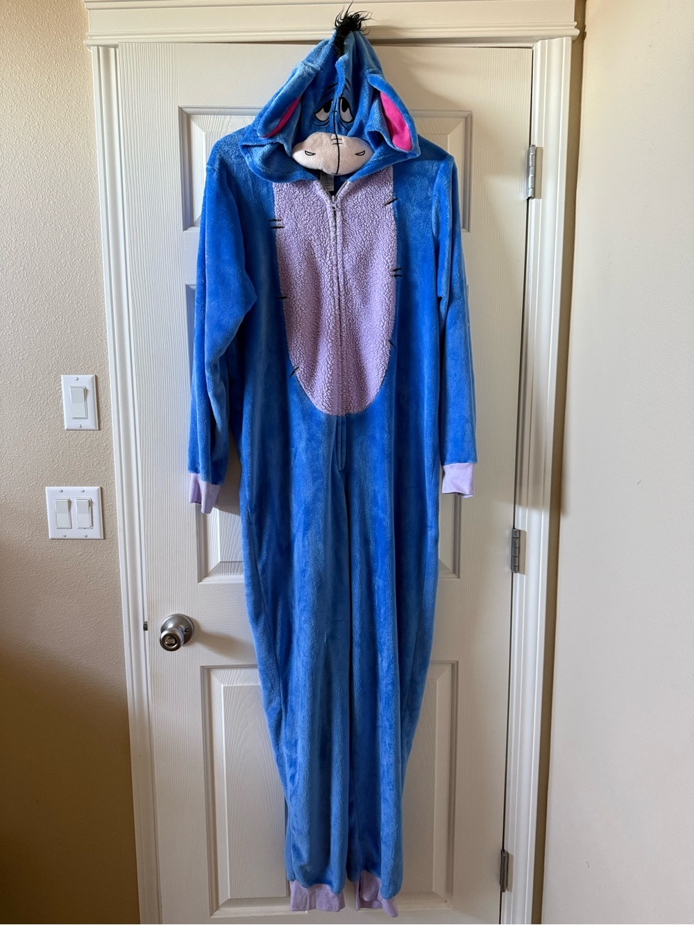 Blue Eeyore Onesie Costume - Plush Hooded Pajamas